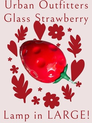 FRUIT STRAWBERRY GROSSE LAMPE VON URBAN OUTFITTERS NEU UK STECKER E14/4W
