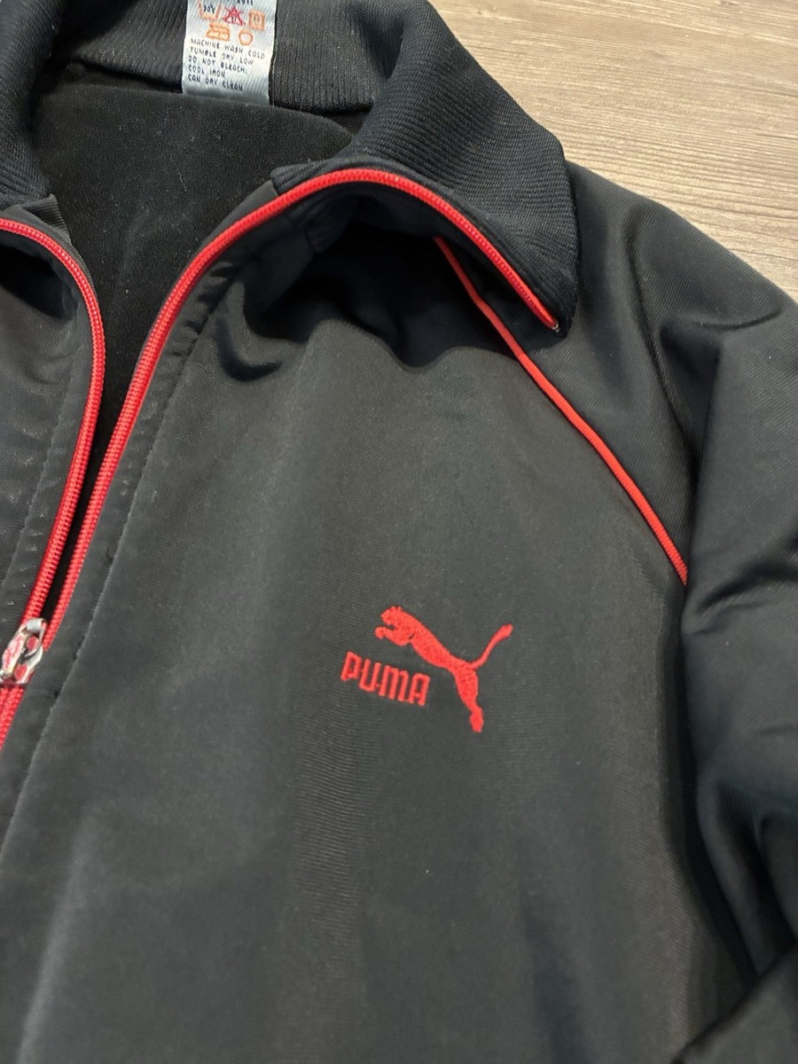 VTG PUMA Track Jacket Men's Size Large Striped Full Zip Retro 80s