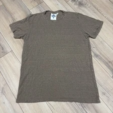Brown Jungmaven USA Hemp Organic Cotton Sz XL T Shirt Men's Knit Thin A+