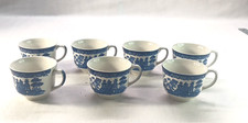 Vintage BLUE WILLOW Ware Set Of 7 Tea Cup Made In England