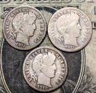 1911-D 1911-S 1916-S Barber Dimes