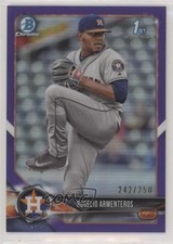 2018 Bowman Chrome Prospects Purple Refractor 242/250 Rogelio Armenteros n1u