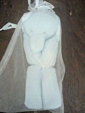 Angel Dear Blue Elephant Lovey Plush Security Blanket Knotted Corners