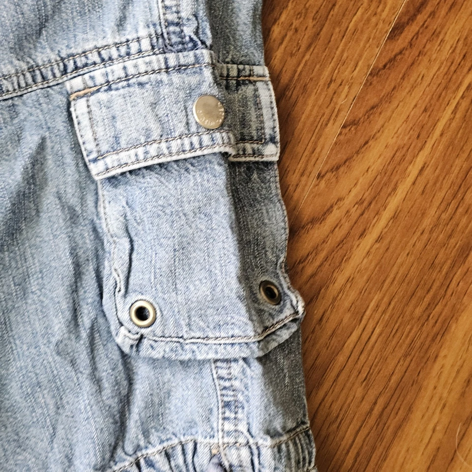  Pantalones capri de pierna ancha para mujer talla 14 vaqueros vaqueros Y2k bolsillos Sigrid Olson vintage  Foto 3 de 4