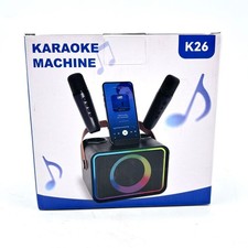 Brand New 10 Watts Karaoke Machine With 2 Wireless Mic Model K26- Black