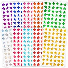 3000 PCS Star Stickers, 0.6" Sparkly Holographic Kids Mix Colors