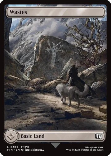 4x Foil Final Fantasy Full Art Wastes, Full Art Lands, Full Art, 4er Pack, 309