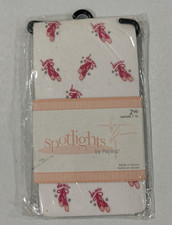 2006 Spotlights By Payless ShoeSource White/Pink Youth Tights Size 7-10