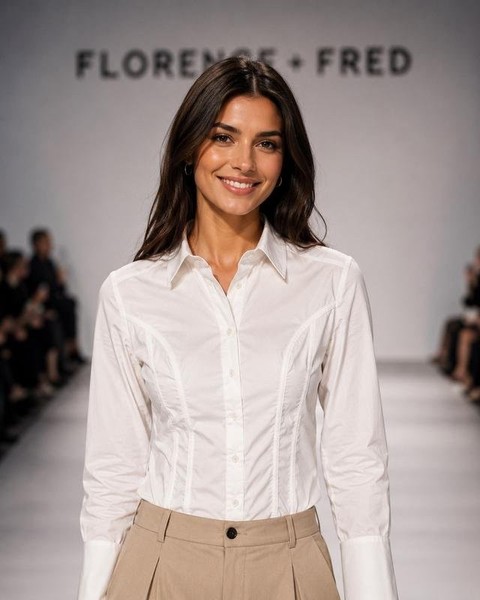 Women Florence&Fred Shirt White Cotton XL