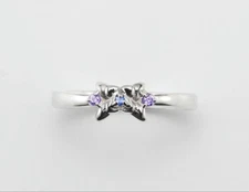 Yes! PreCure 5 GoGo x THE KISS Silver Milky Rose Ring Size 9 New