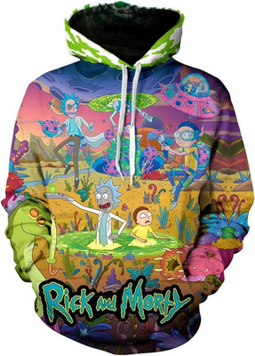 Rick and Rickandmorty 3D All Over Print Pullover Hoodie