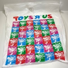 Large Vintage 1990s Toys R Us Geoffrey Giraffe Plastic Shopping Bag 34" x 32"