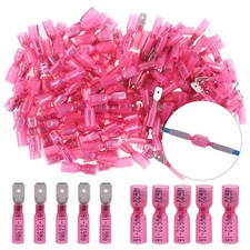 Red Female Male Heat Shrink Wire Connector 16-22AWG Spade Terminal Waterproof US