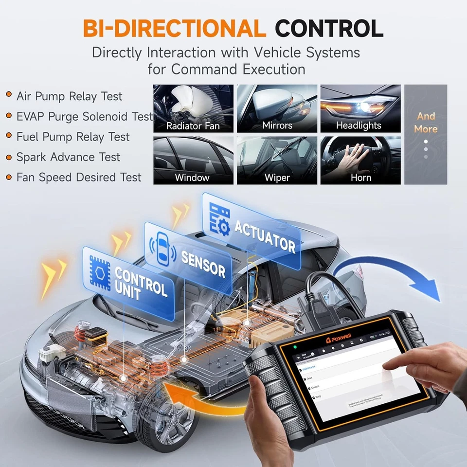 Escáner de diagnóstico bidireccional Foxwell NT710 OBD2 todo sistema codificación ECU EPB Foto 2 de 4