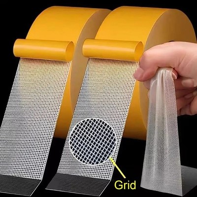Super Thin Strong Fixation Double Sided Adhesive Tape Heavy Duty Translucent Mes