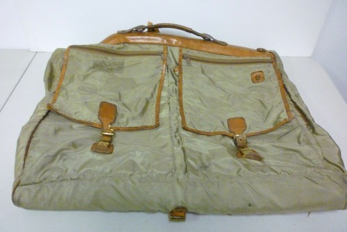 Hartmann Nylon Leather Trim Folding Garment Suit Bag 