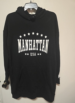 Divided by H&M Hoodie Sweatshirt DRESS WOMENS Hoodie Black MANHATTAN USA SIZE 6