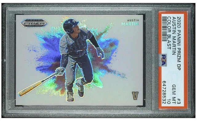 Austin Martin 2020 Panini Prizm Draft Picks Color Blast RC ROOKIE RARE PSA 10