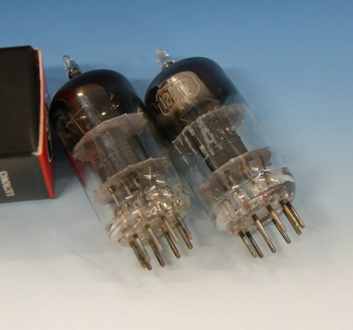 Paar RCA 12AT7 Square D-Getter Black Plate ECC81 Maxi - Pre Tested = NOS, bn4166 - Bild 2 von 4