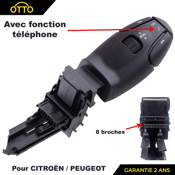 Partsline Commodo Radio Bedienteil FüR CitroËN/Peugeot 12271907 8 Pins 12V-image