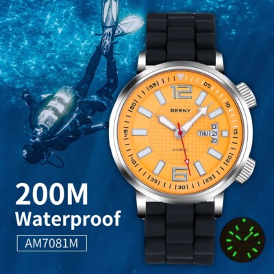 Hight Quality Sport Men's Automatic Mechanical Luminous 20ATM Sapphire Watch