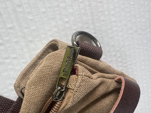 Men's Canvas Waist Bag Belt Bag Fanny Pack Sport Beige by Baosha - Picture 4 of 6