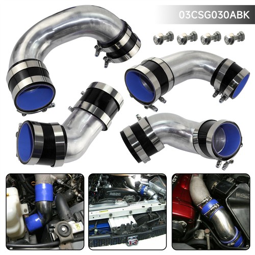 Front Mount Intercooler Pipe Kit For Nissan Skyline R33 R34 GTR RB26DETT Black - Picture 4 of 10