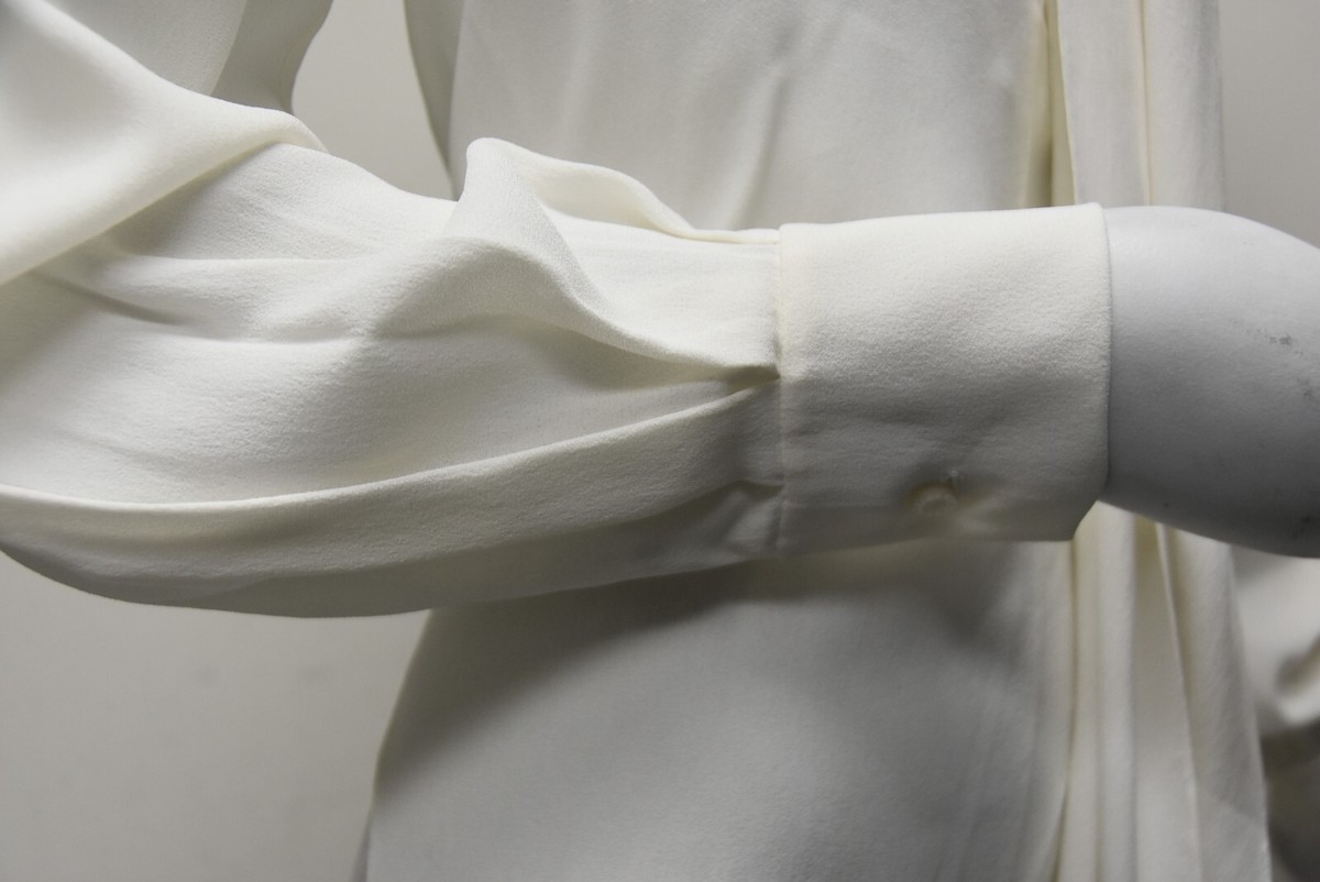 Blouse Oscar De La Renta En Dentelle Ivoire - Taille 6, épaules Dénudées, Smocked