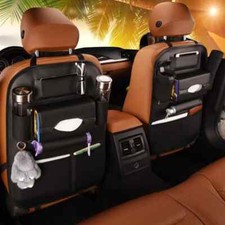 Car Seat Back Storage Organizer Bag Universal Leather Multifunction Storage Box