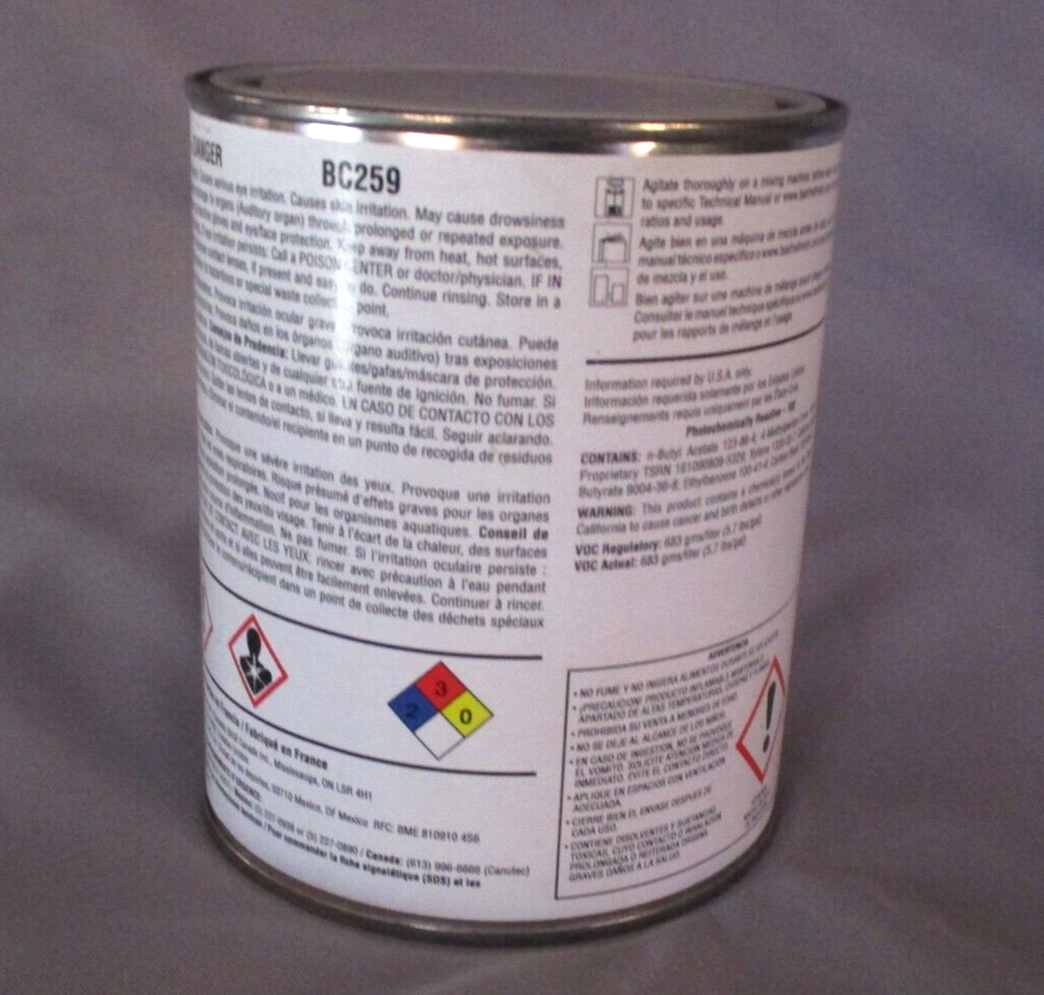 Diamont RM BASF BC259 Base Automotive Paint Low Strength Black NOS eBay