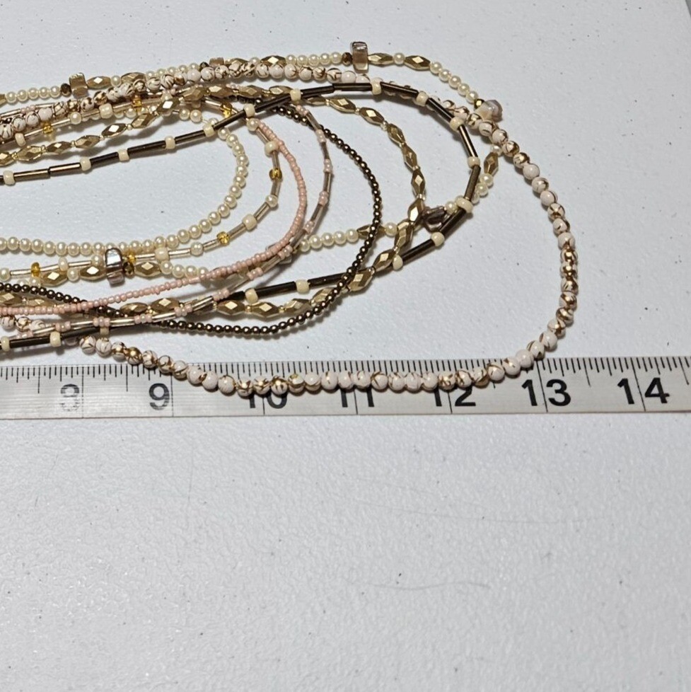 Boho Chic Multi Strand Beaded Statement Necklace … - image 8