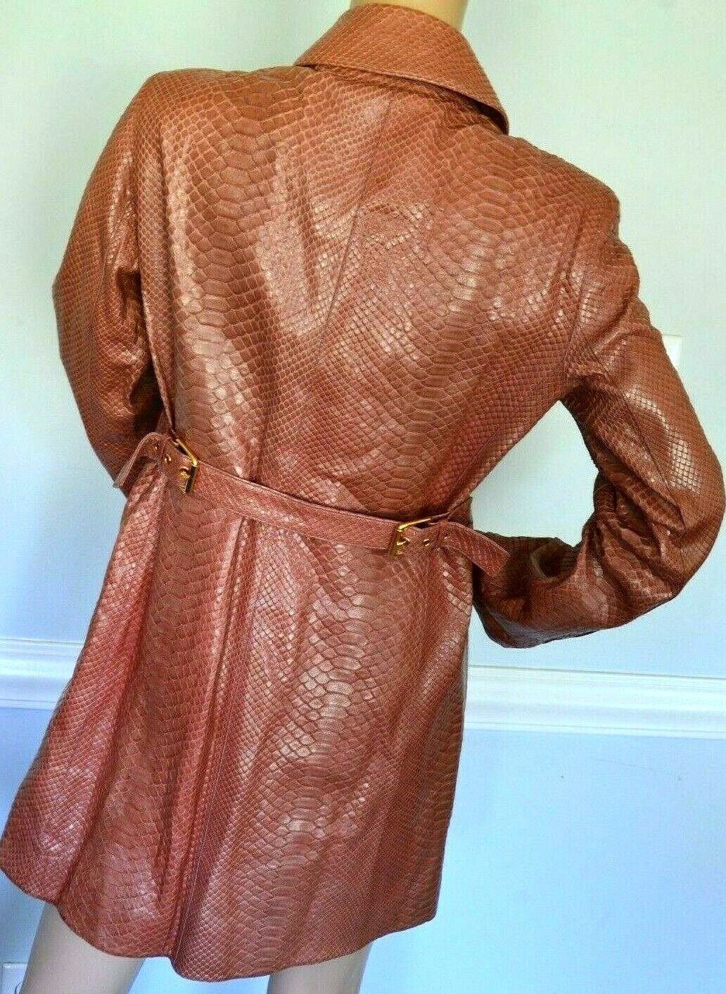 Emilio Pucci Python Snakeskin Brown Leather Dress… - image 4