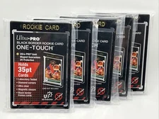 Ultra Pro One-Touch Black Border 35pt Point ROOKIE Magnetic Holder, lot of 5  