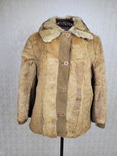 Vintage Real Marmot Fur Jacket With 3/4 Sleeves Size 10-12
