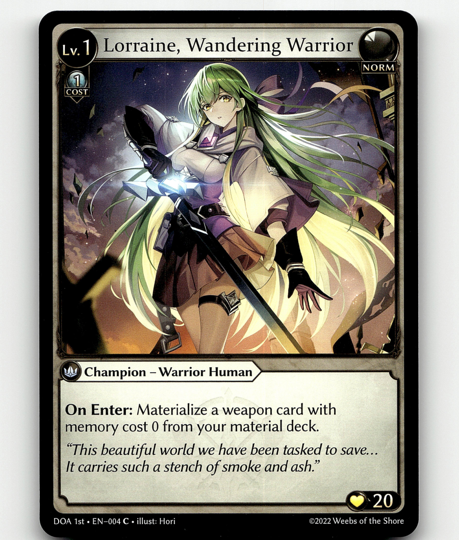 Lorraine, Wandering Warrior プロモFOIL Lorraine, Wandering Warrior プロモFOIL