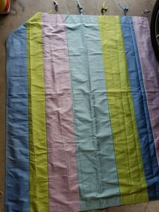 Pottery Barn Teen Silk Striped Tie Top Drapery Panel 52 X 63