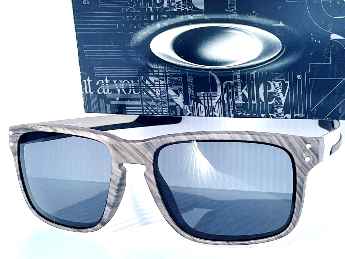 NEW Oakley HOLBROOK MIX Woodgrain w POLARIZED Galaxy Black Lens
