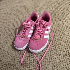 Pink Adidas Court VL 3.0 shoes Youth size 3