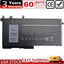 51wh Battery For Dell Latitude 15 3520 3530 5280 5288 5480 5580 Precision 93ftf