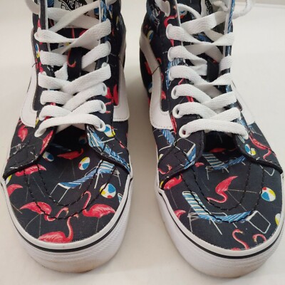 Vans Sk8 Hi Top Pool Vibes Black True White Beach Flamingo  display picture 1