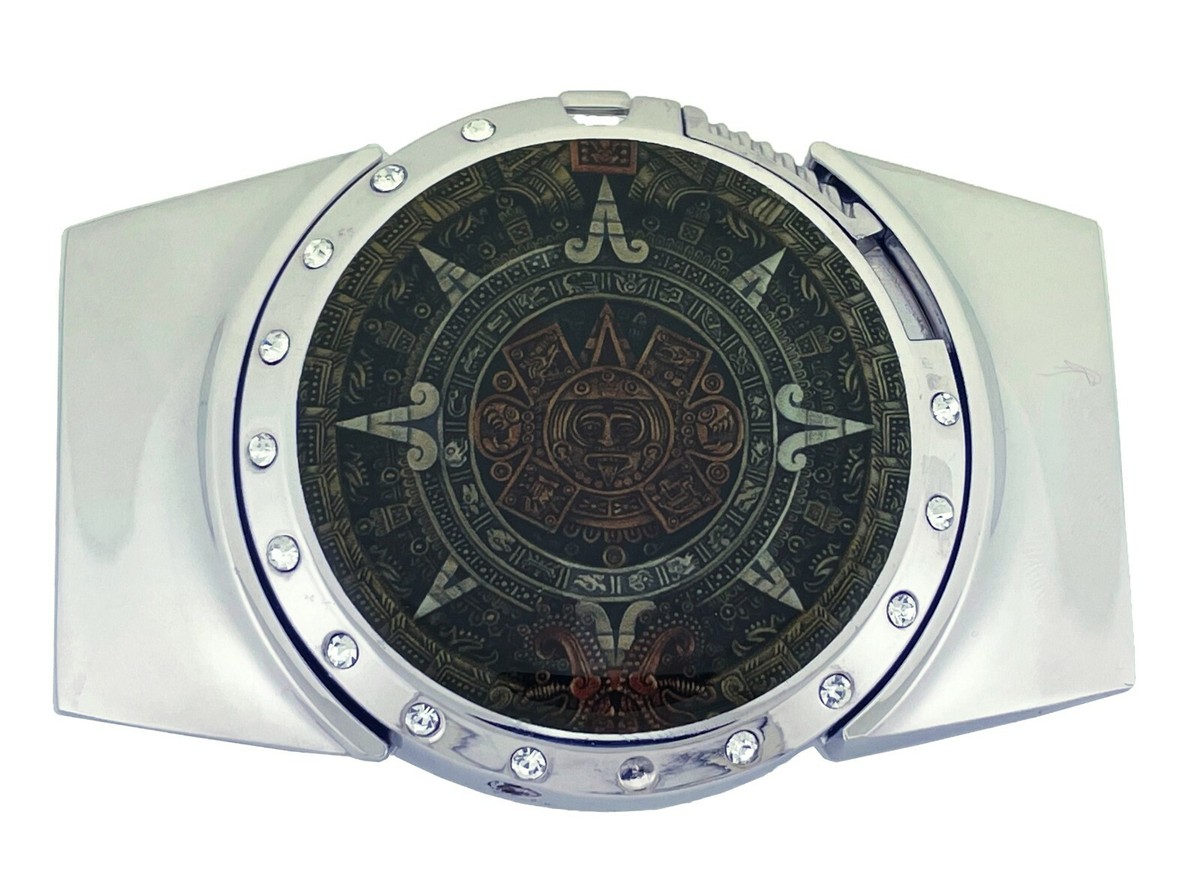 Fibbia Stile Cowboy Fibbia Cintura Western Maya Aztec - Design Retrò Calendario Solare Fibbia Rodeo Retro - Foto 5