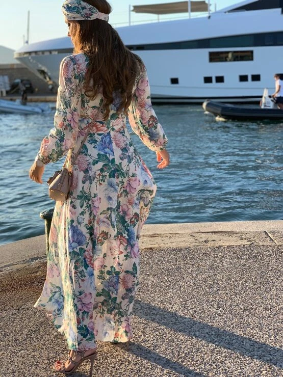 Plunge floral shop maxi dress