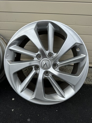 2016 2017 2018 ACURA ILX 17" Silver Alloy 10 Angled Spoke Wheels Rims 5x114.3 - Picture 2 of 11