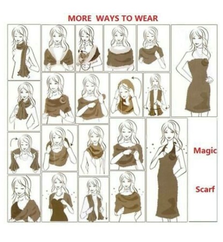 Fashion Women Magic Scarf Boa Wrap Versitle(Many Styles) Soft Shawl Neck Warmer - Picture 7 of 25