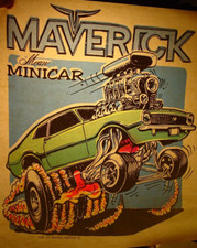 FORD MAVERICK MUSCLE CAR VINTAGE 1970's IRON ON TRANSFER -NICE, B-22