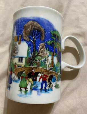 Dunoon VINTAGE Fine Stoneware Mug,  Christmas Eve  By Sue Scullard, England