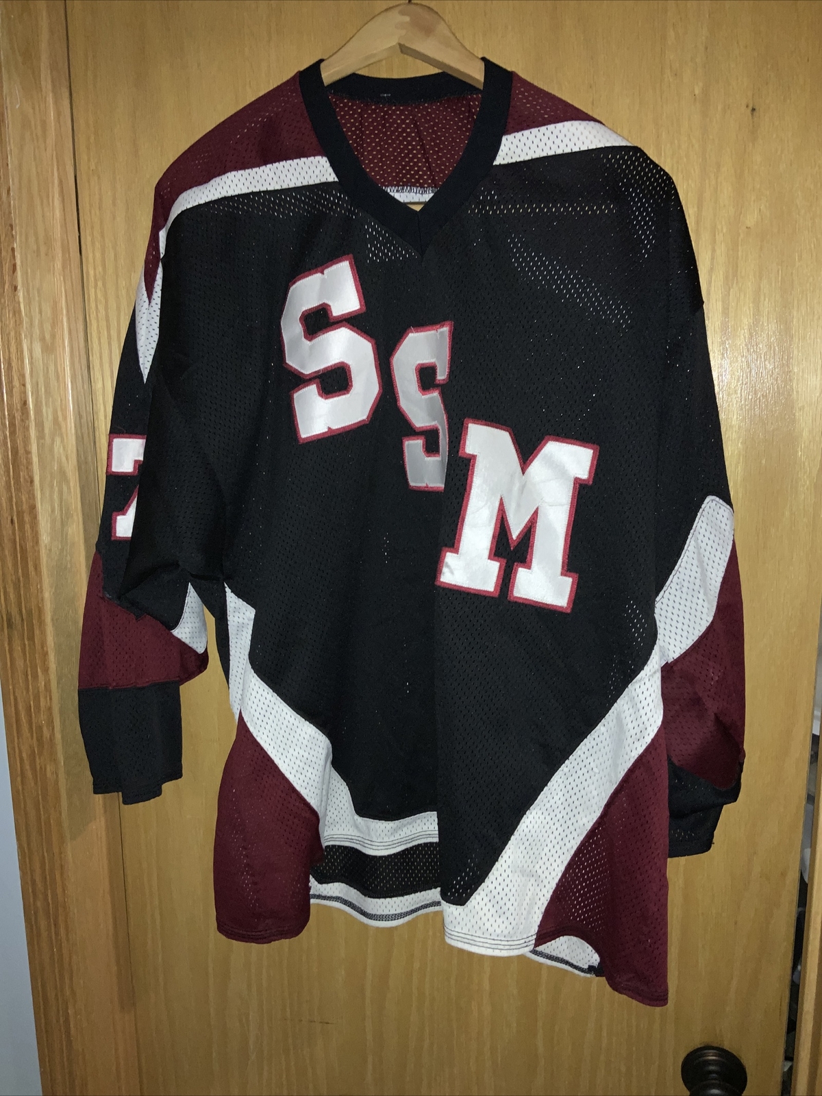 Game used Shattuck St. Mary’s Minnesota Prep School Hockey Jersey