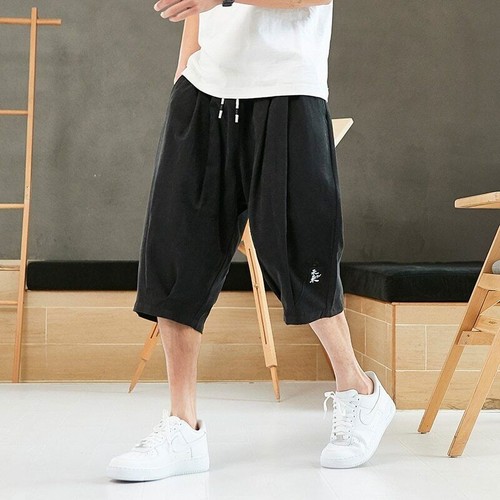 Pants Men Short Joggers Calf-Length Casual Pants Male Capris Trousers - 第 16/34 張圖片