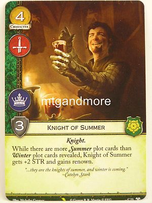 A Game of Thrones 2.0 LCG - 1x #C023 Knight of Summer - Valyrian Draft Pack