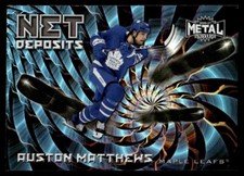 Auston Matthews 2020-21 Skybox Metal Universe Net Deposits #ND-21 Toronto Maple